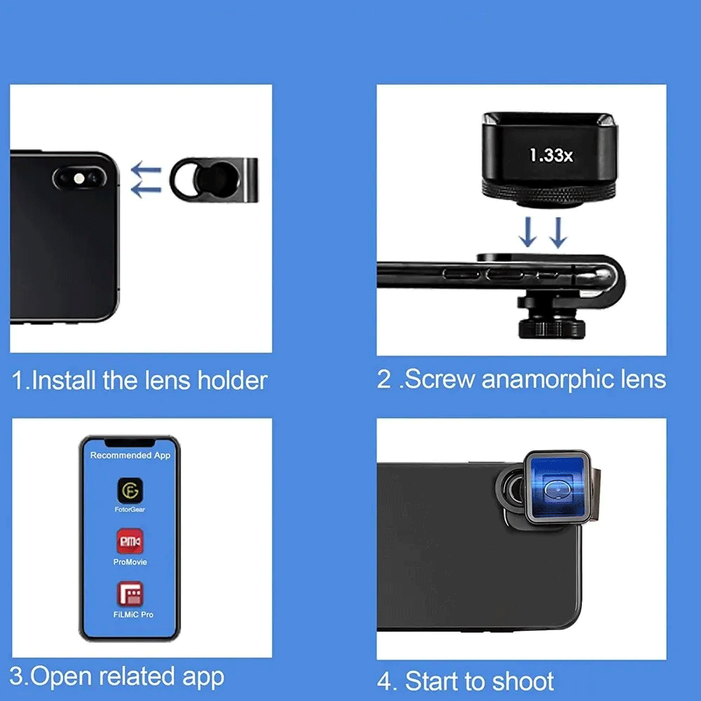 Rent SmallRig 1.33x Anamorphic Lens for Mobile Phone (T-mount) 4590 Phone Lens Accessory Camera in Sri Lanka - Photography from Rentitem.lk - thumbnail 2