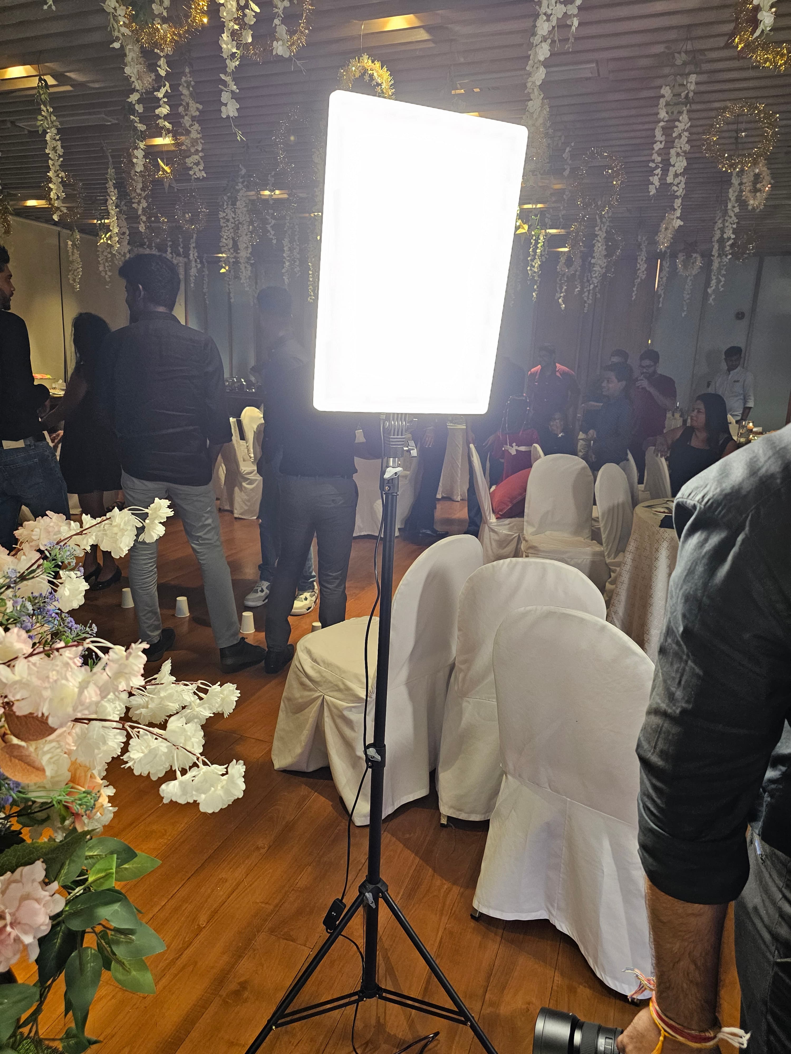 Plokama Live-P24 LED Video Light Panel in action 1