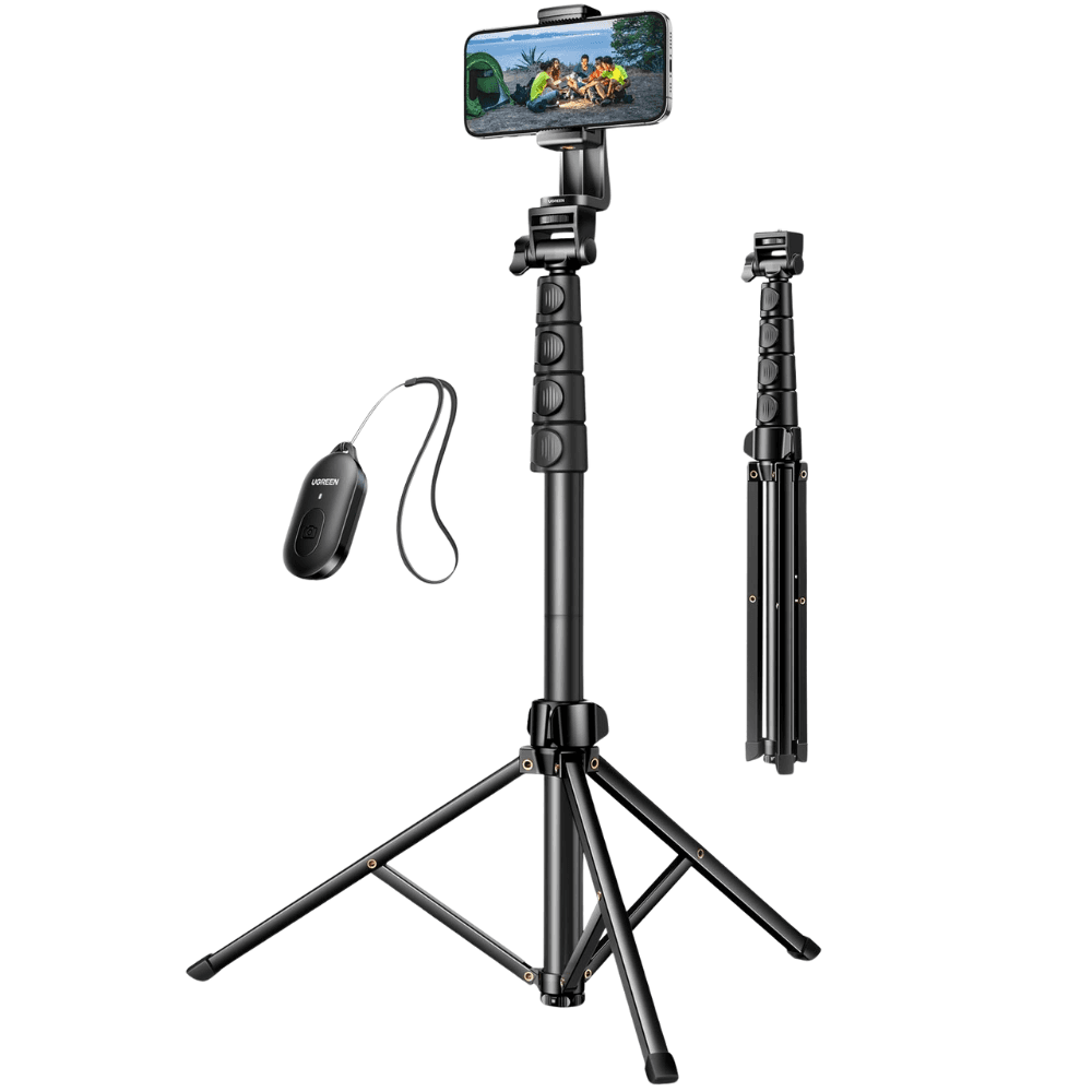 Rent the UGREEN 15609 1.7m floor tripod and selfie stick with Bluetooth remote in Colombo, Sri Lanka from Rentitem.lk - thumbnail 4