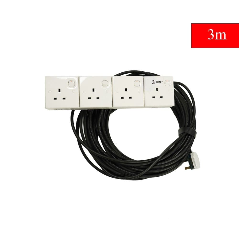 Rent a 3m 4-socket 13A power extension cord in Colombo from Rentitem.lk