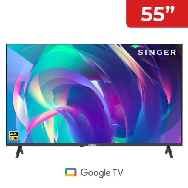 Singer 55-inch 4K Android smart TV (SLE55GENR) for rent in Colombo, Sri Lanka from Rentitem.lk