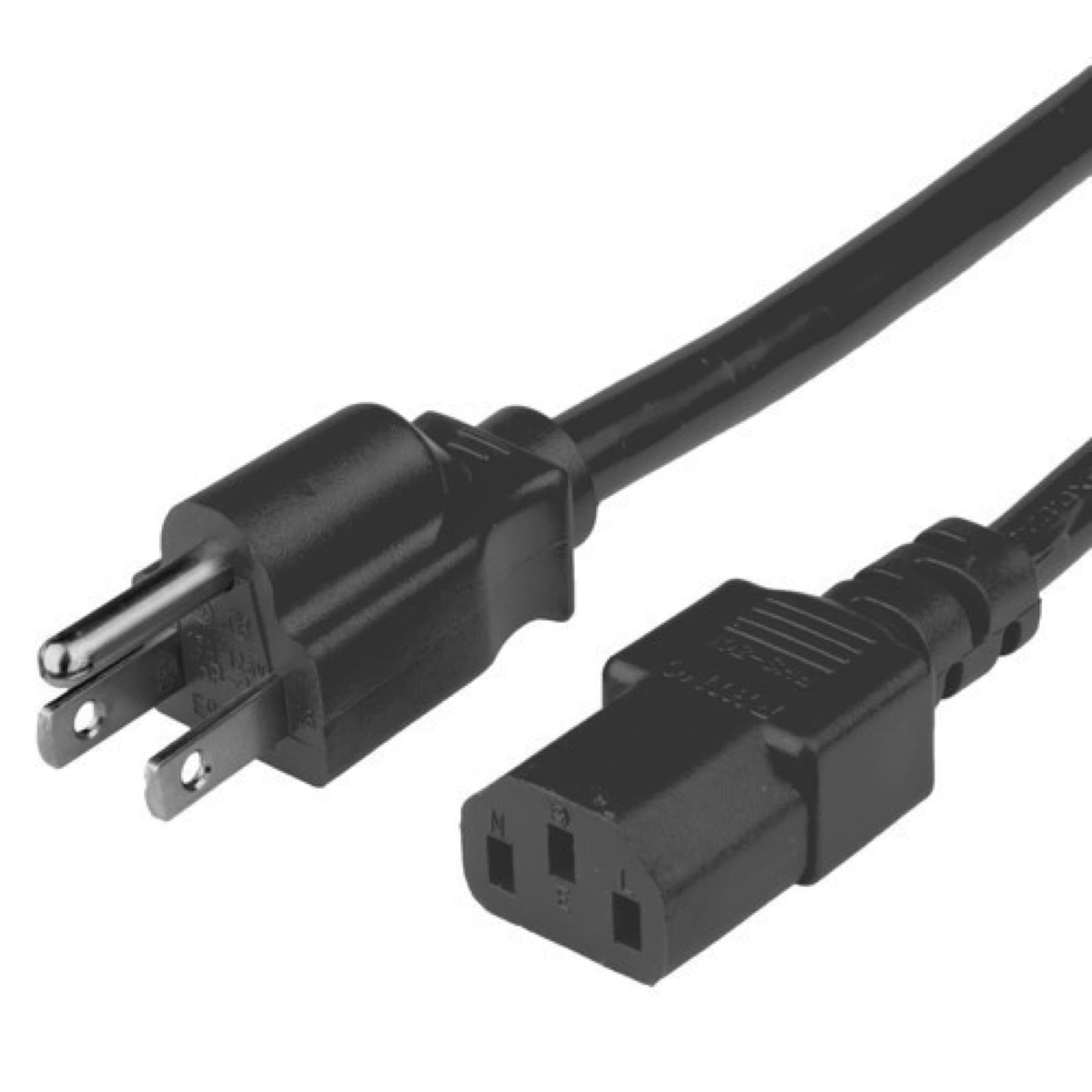 Rent a US NEMA 5-15P to IEC C13 2.5m power cable in Colombo from Rentitem.lk