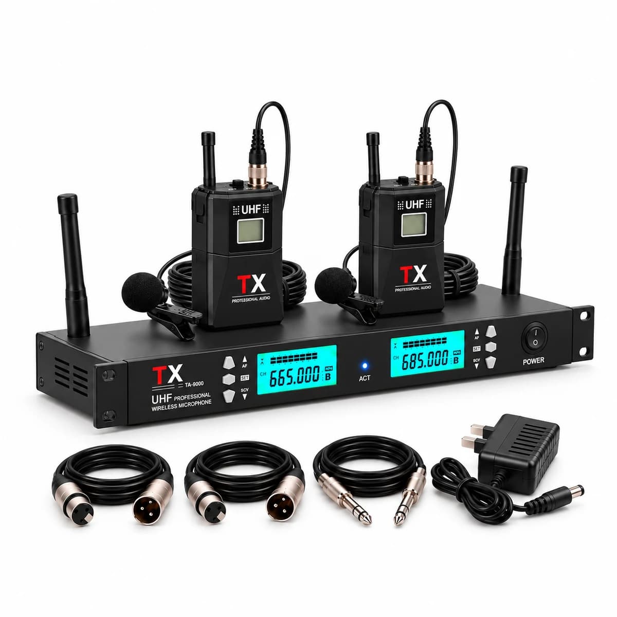TX Dual Clip-On Microphone Setup — view 1