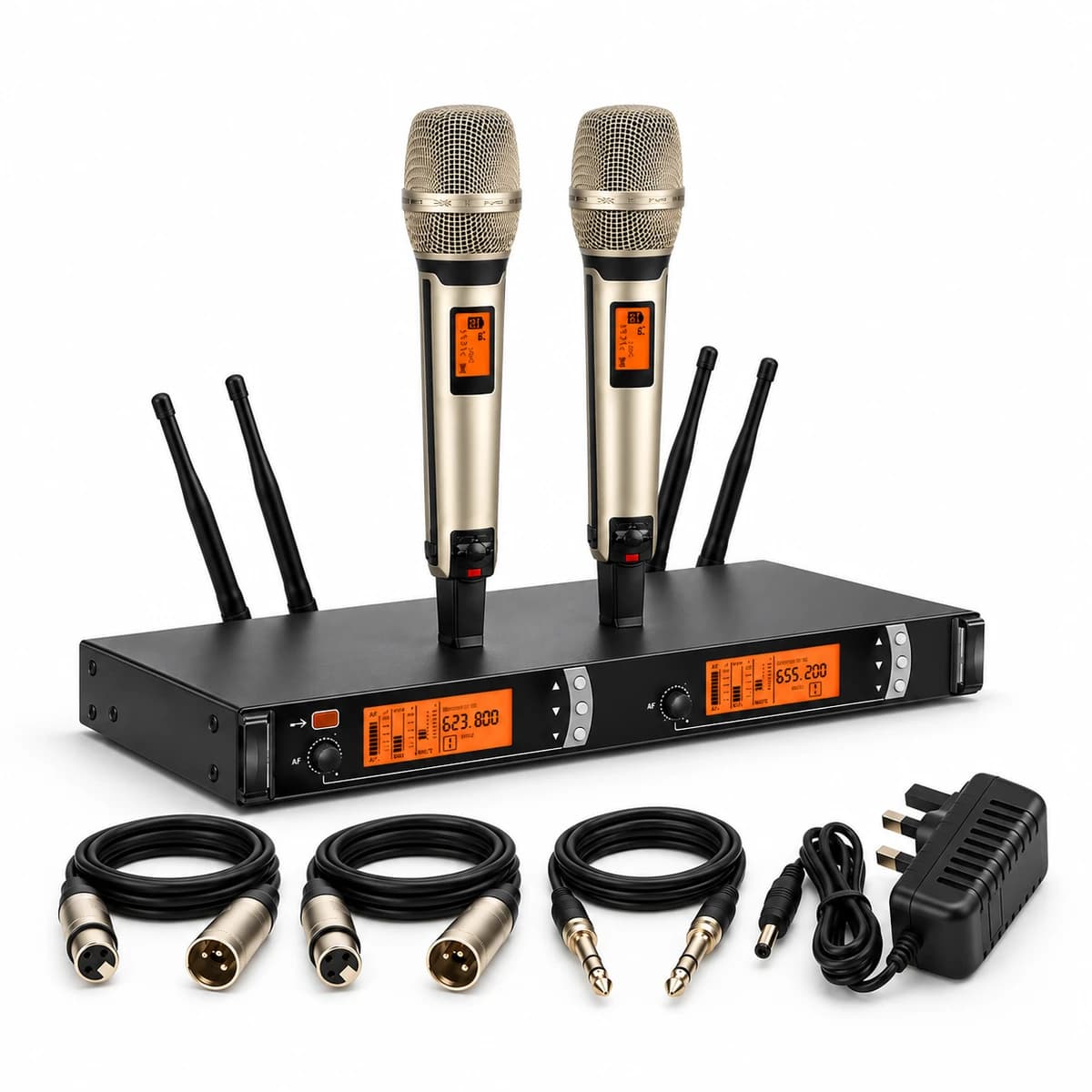 Sennheiser Dual Channel Handheld Wireless Microphone Setup — view 2