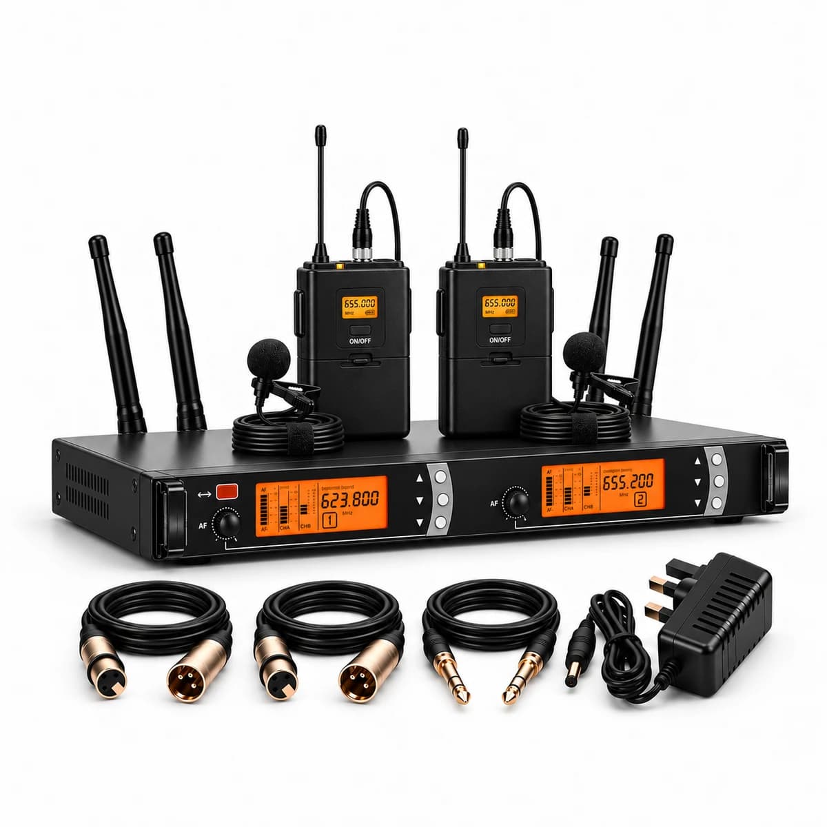 Sennheiser Dual Channel Clip-on Wireless Microphone Setup - SKM9000 — view 1