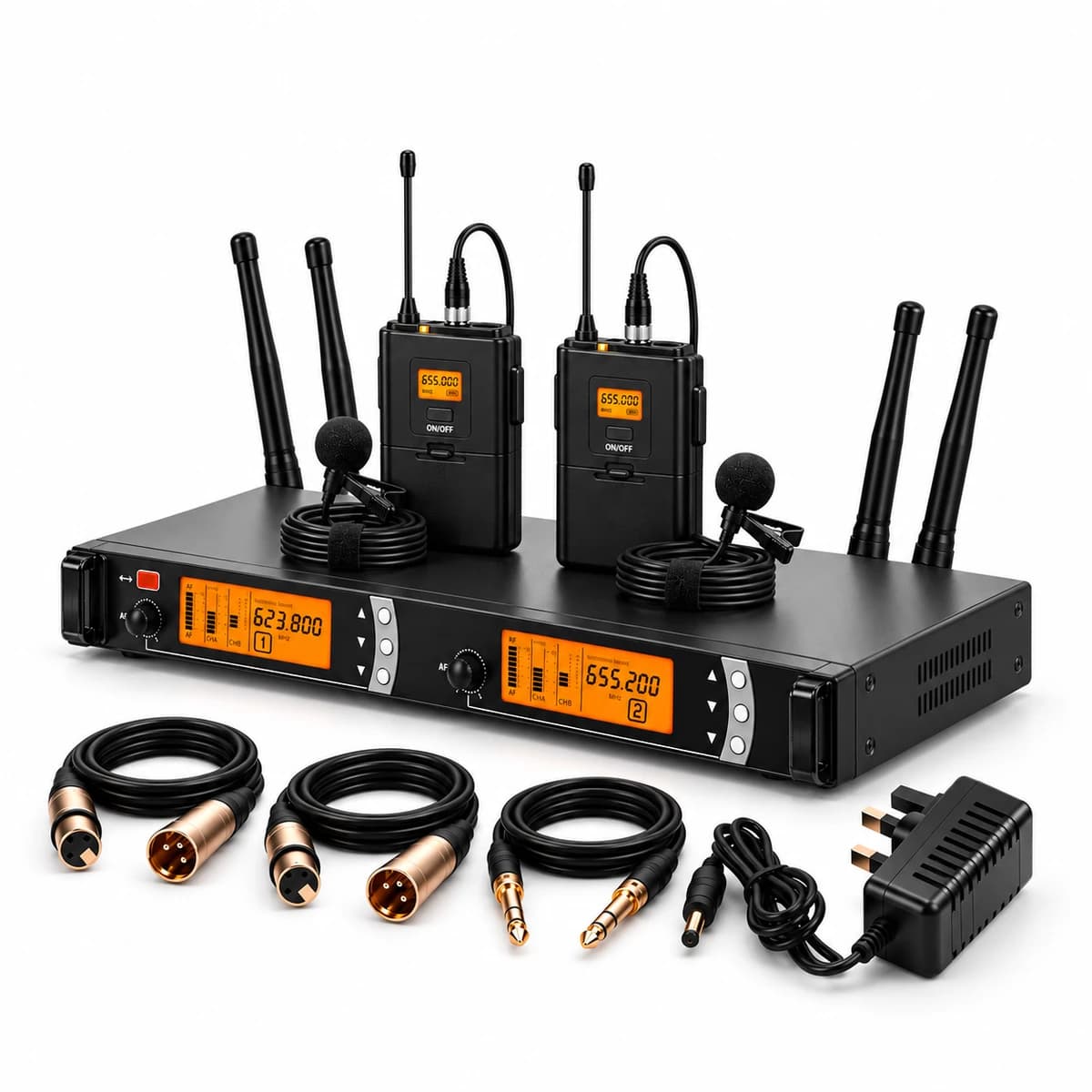 Sennheiser Dual Channel Clip-on Wireless Microphone Setup - SKM9000 — view 2