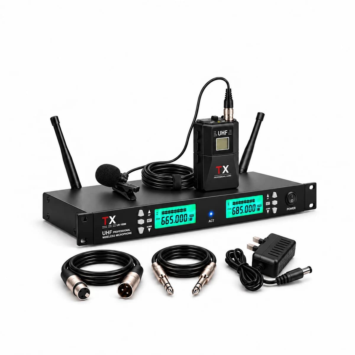 TX Single Clip-On Microphone Setup — view 1