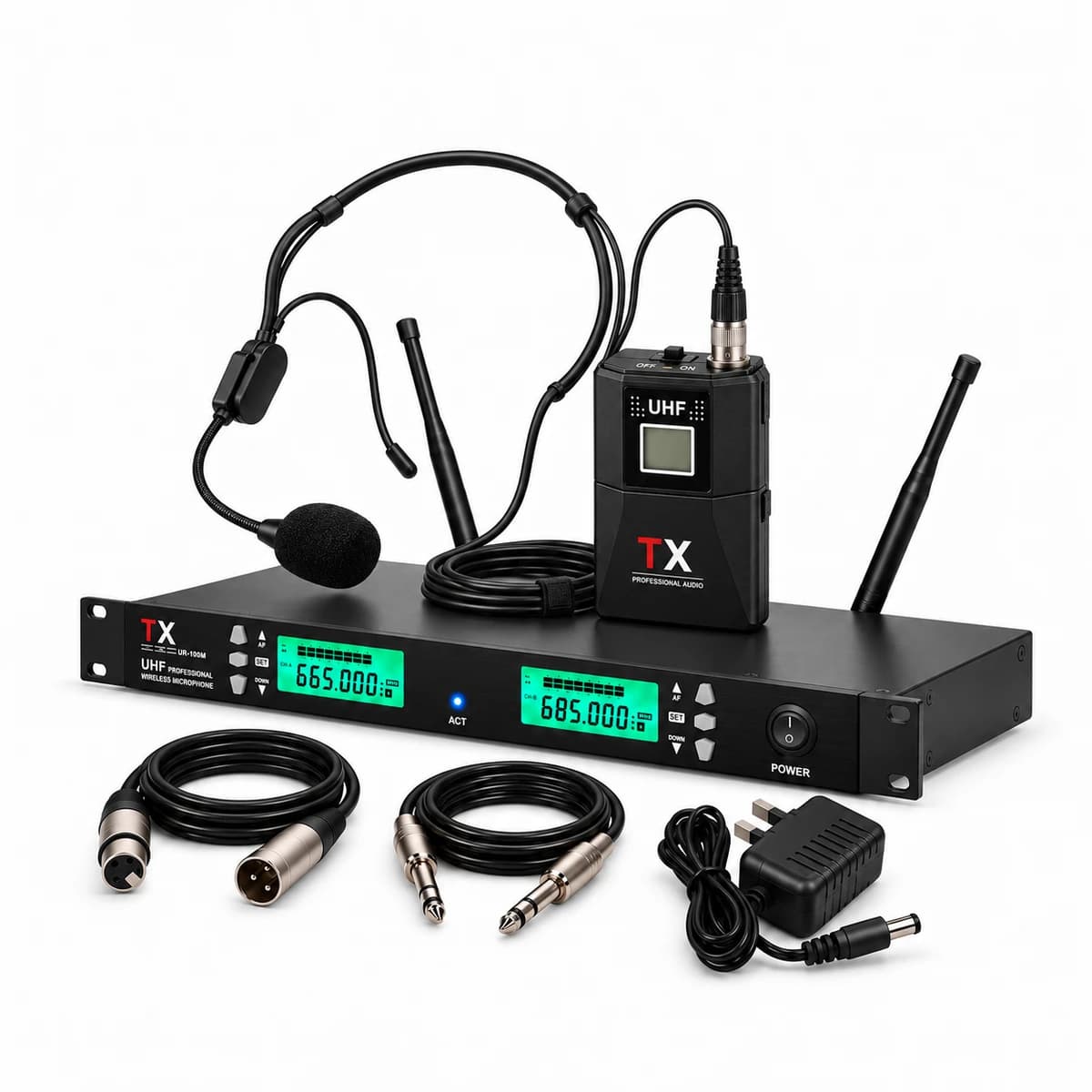TX Single Head Microphone Setup — view 1