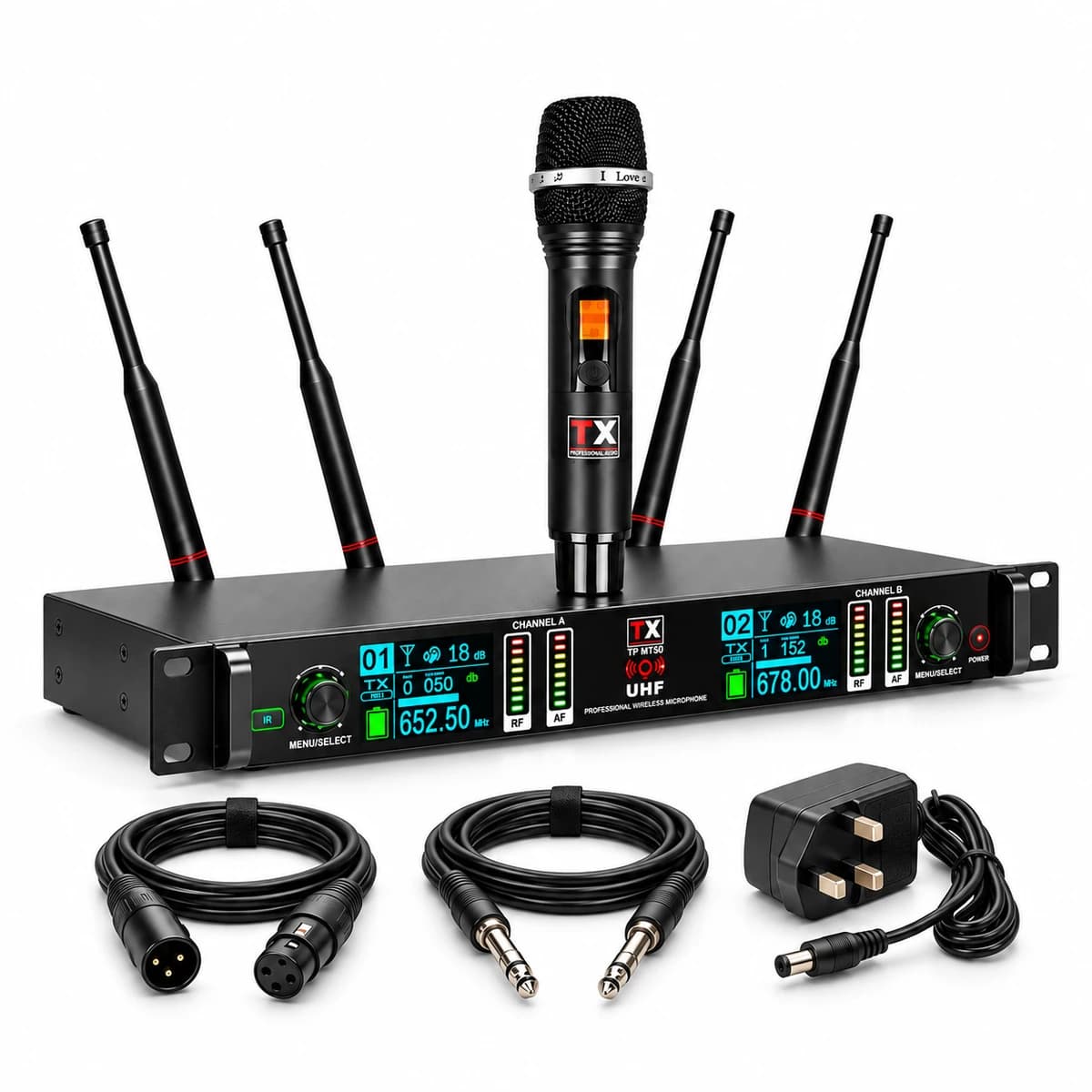 TX Single Handheld Microphone (New Model) Setup — view 1