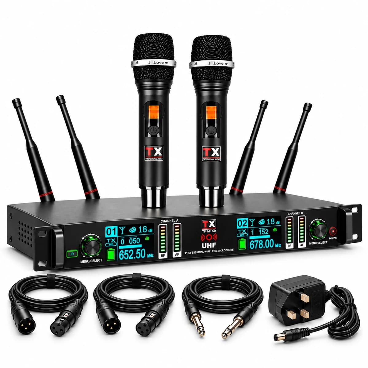 TX Dual Handheld Microphone (New Model) Setup — view 2
