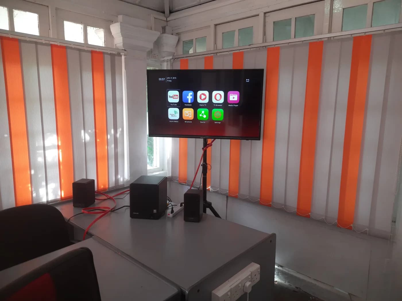 55 Inch 4K Android Smart TV Setup — actual unit photo 01