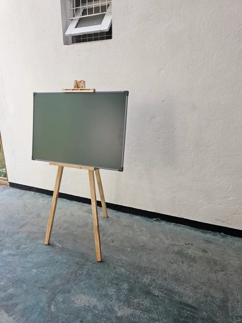 Wooden Easel Stand with Tripod green board | Sri Lanka — actual unit photo 02