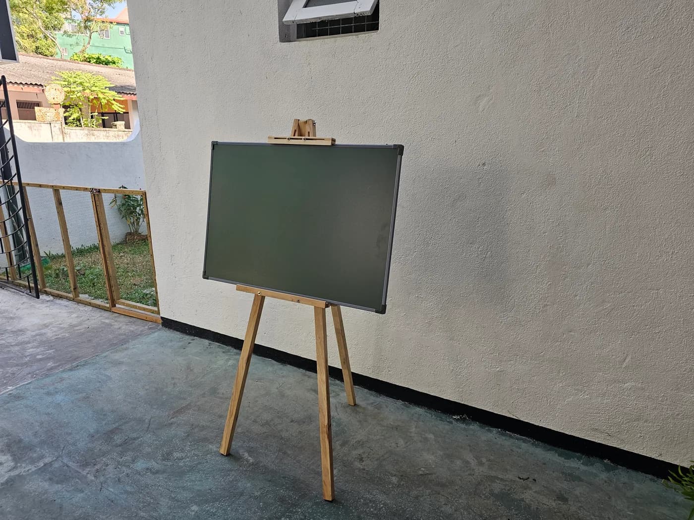 Wooden Easel Stand with Tripod green board | Sri Lanka — actual unit photo 05