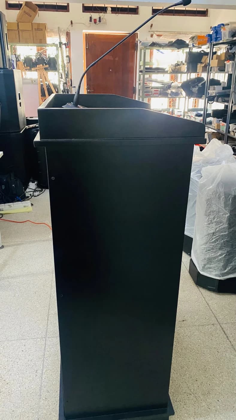 Digital Screen Podium Setup — real photo 2