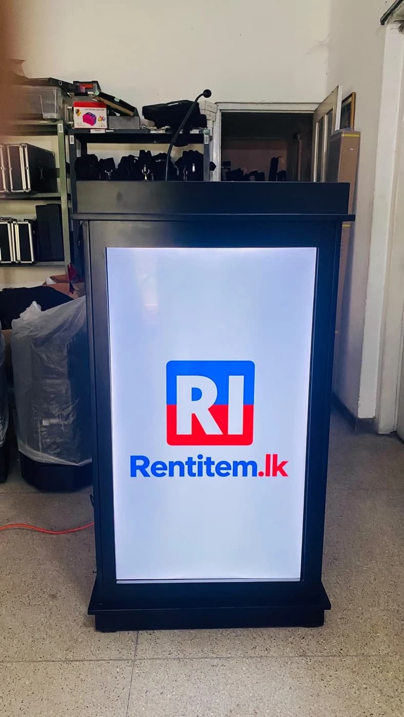 Digital Screen Podium Setup — real photo 3