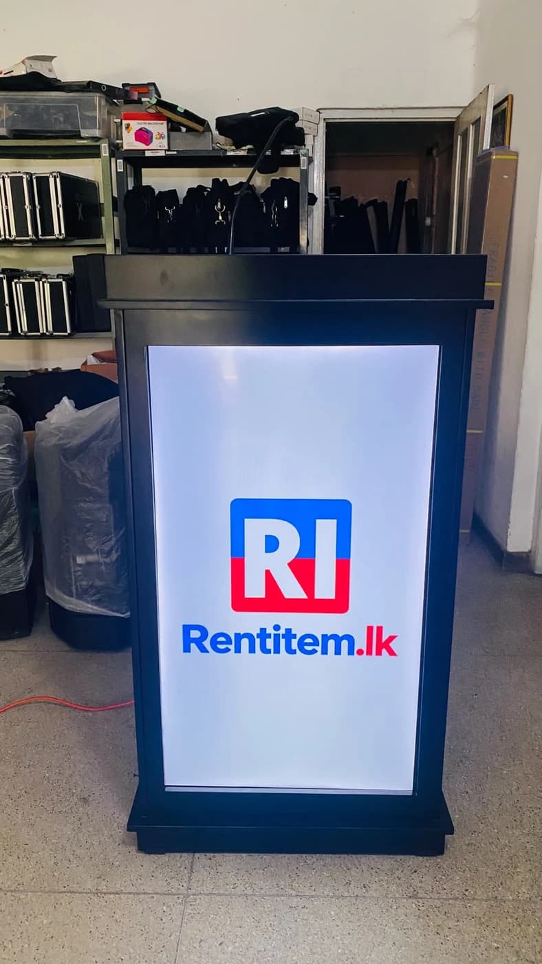 Digital Screen Podium Setup — real photo 4