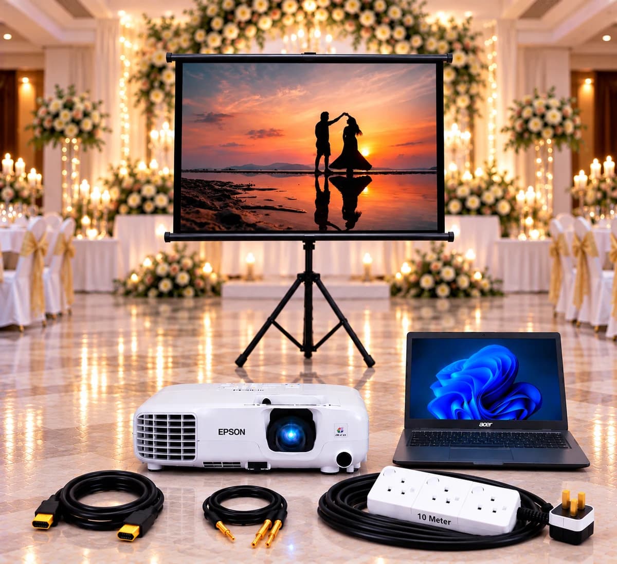 Rent the Intimate Gathering Wedding Projector Package in Sri Lanka from Rentitem.lk