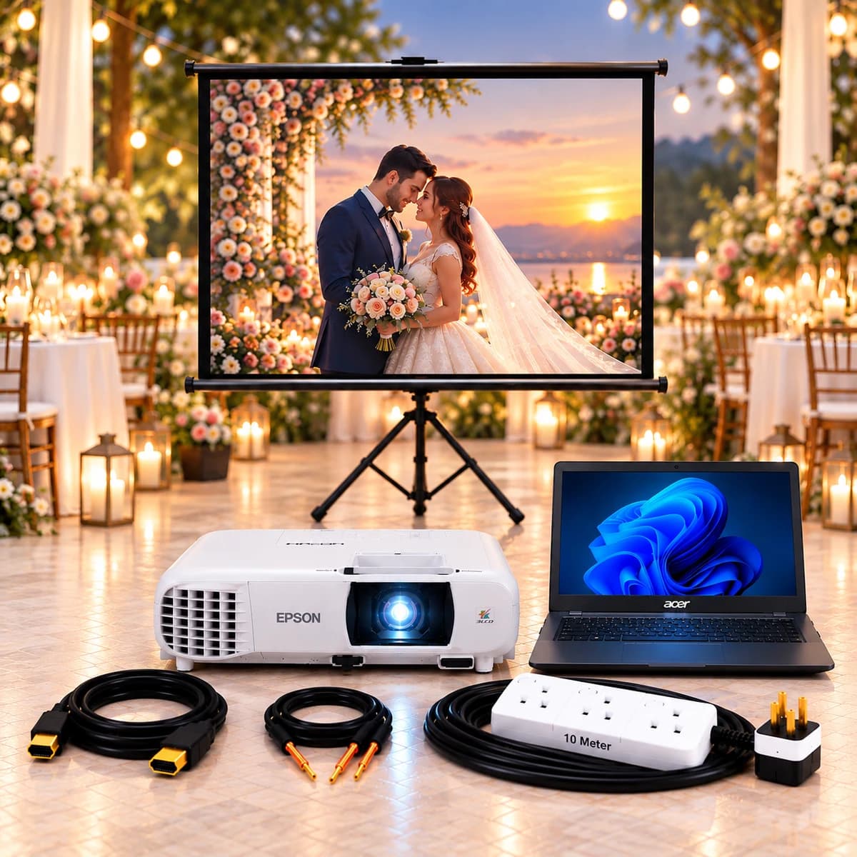 Rent the Elegant Affair Wedding Projector Package in Colombo from Rentitem.lk