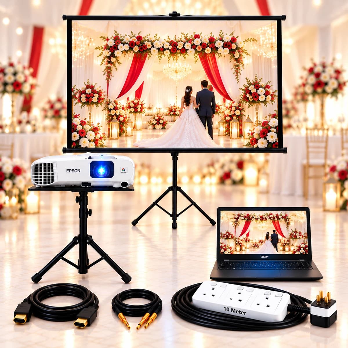 Rent the Opulent Affair Wedding Projector Package in Colombo from Rentitem.lk