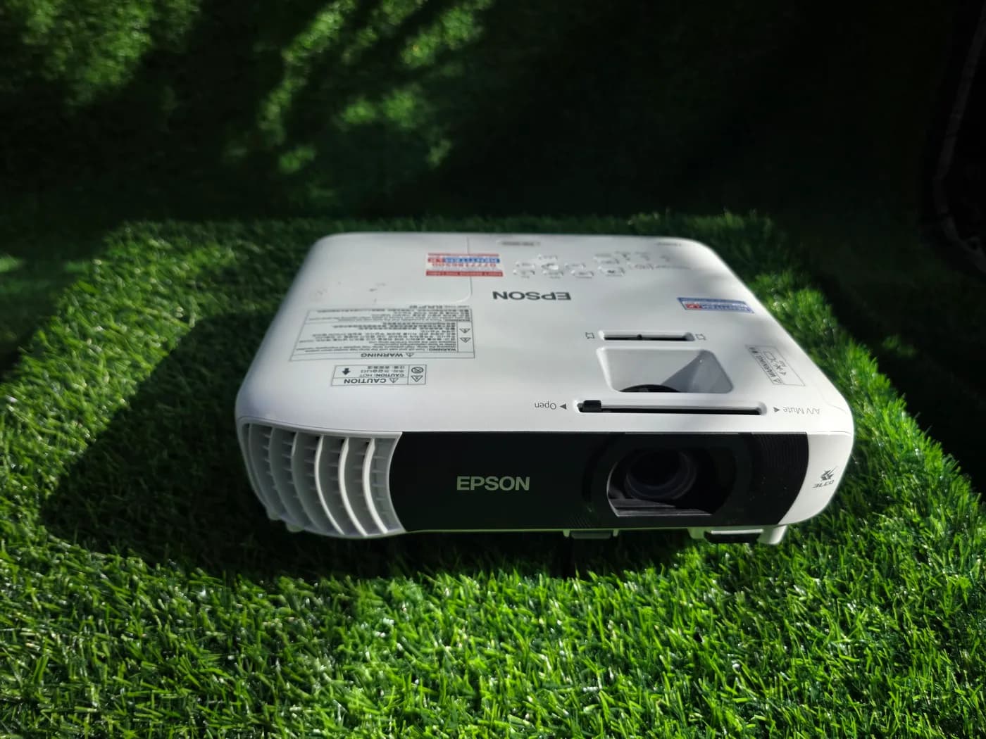 Epson EB-W55 WXGA projector — real photo 3 (top three-quarter, white body)
