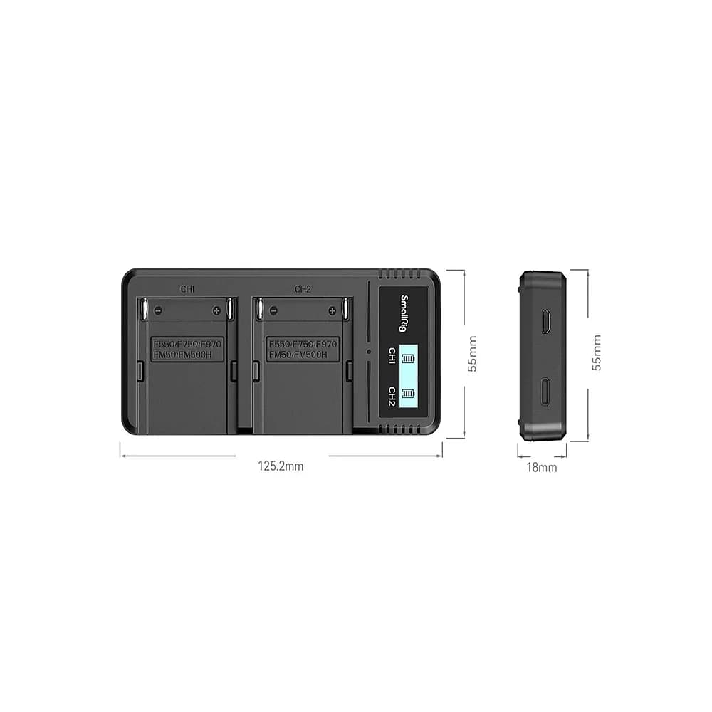 NP-F970 Dual Battery Charger for Sony L-Series — view 2