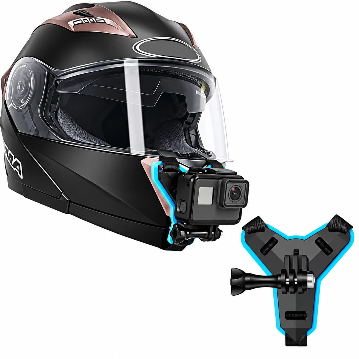 Telesin Motorcycle Helmet Chin Mount for Action Cameras — view 4