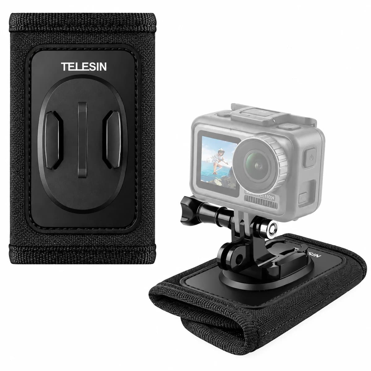 TELESIN 360 Rotation Backpack Strap Mount for Action Cameras — view 2