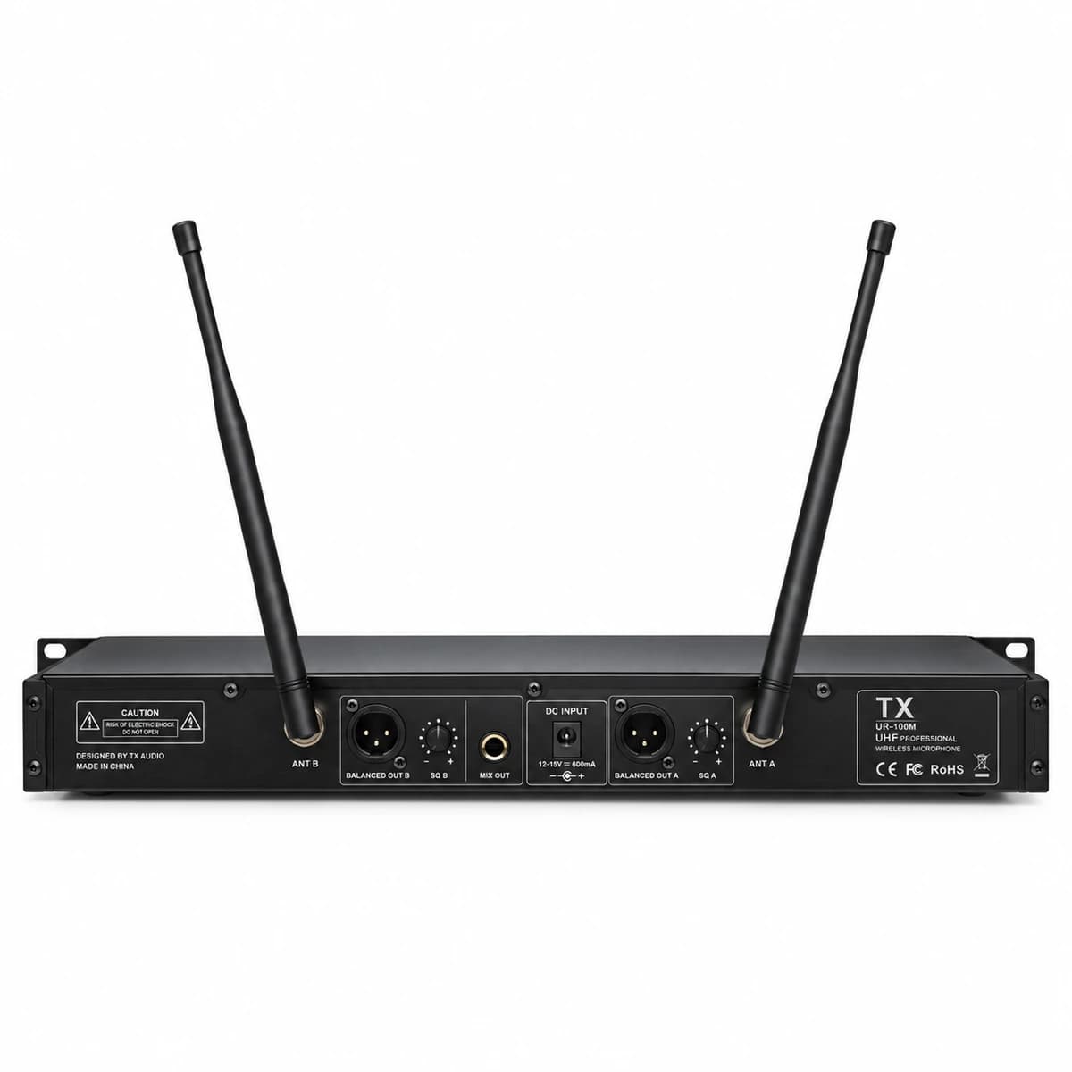 TX Dual Channel Wireless Mic Receiver — view 3
