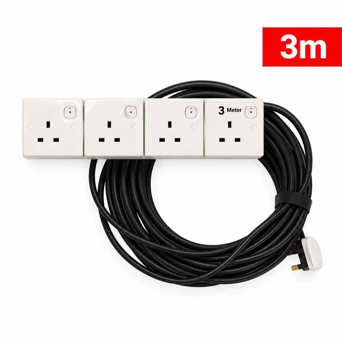 Rent a 3m 4-socket 13A power extension cord in Colombo from Rentitem.lk