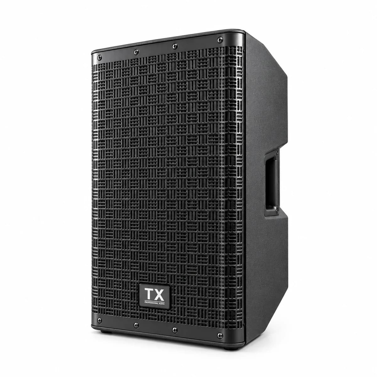 TX 800W 12-inch Active PA Speaker — front-right angle