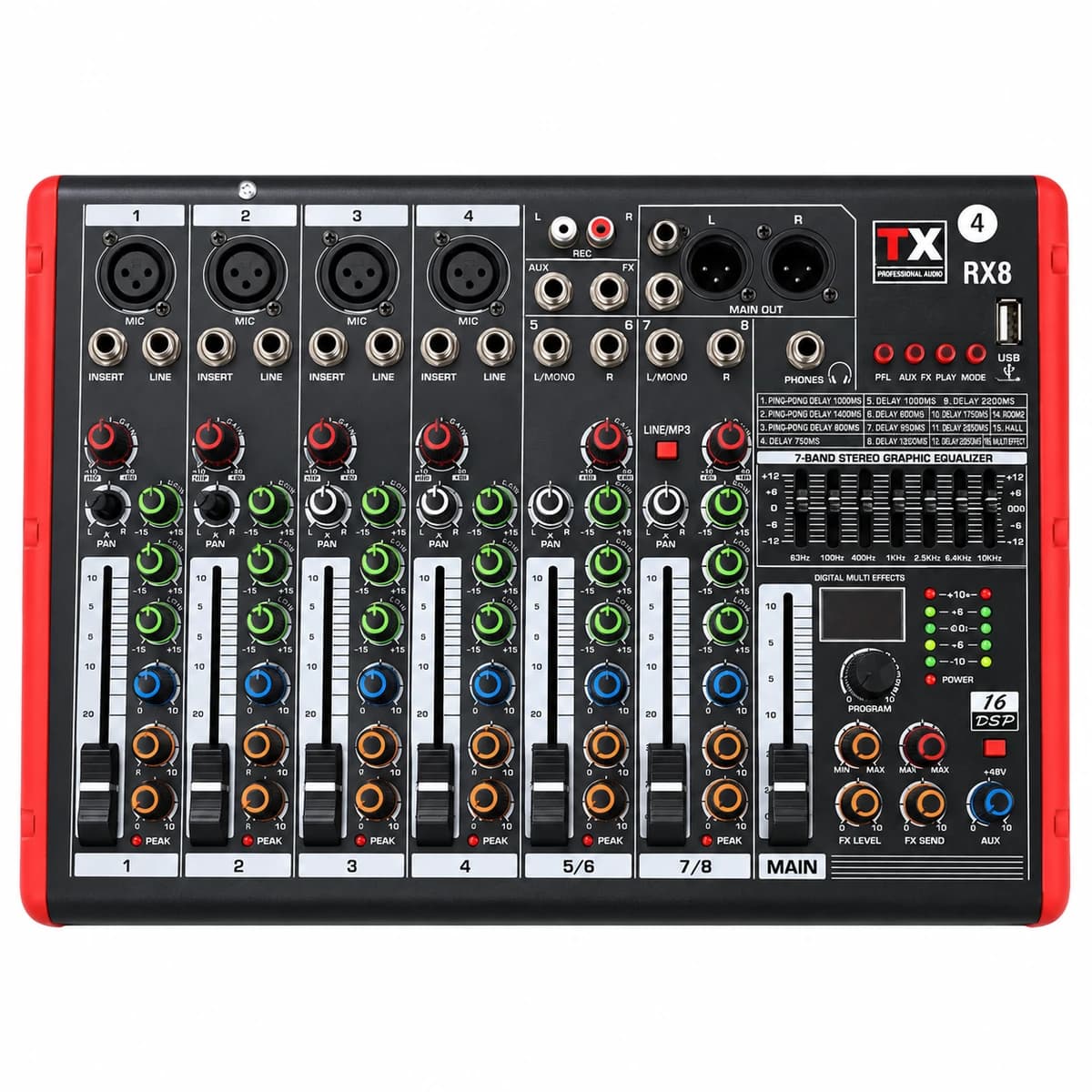 Rent a TX 8-channel analog audio mixer in Colombo from Rentitem.lk