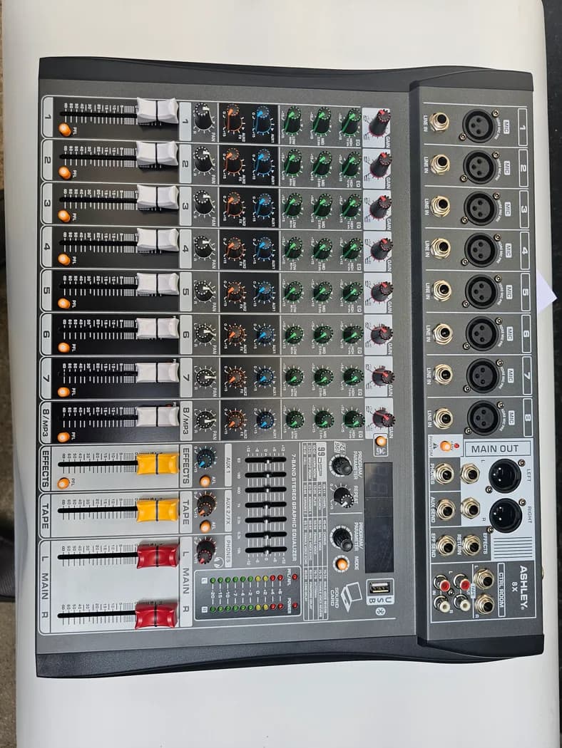 Ashley X8 8-Channel Audio Mixer, Colombo — actual unit photo 05