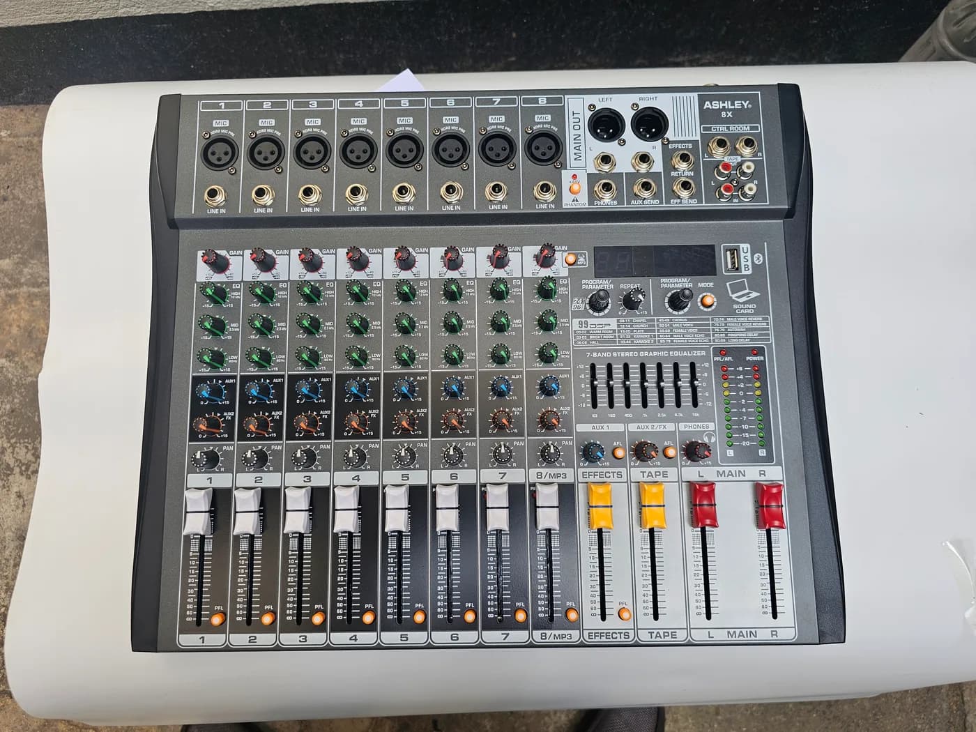 Ashley X8 8-Channel Audio Mixer, Colombo — actual unit photo 08