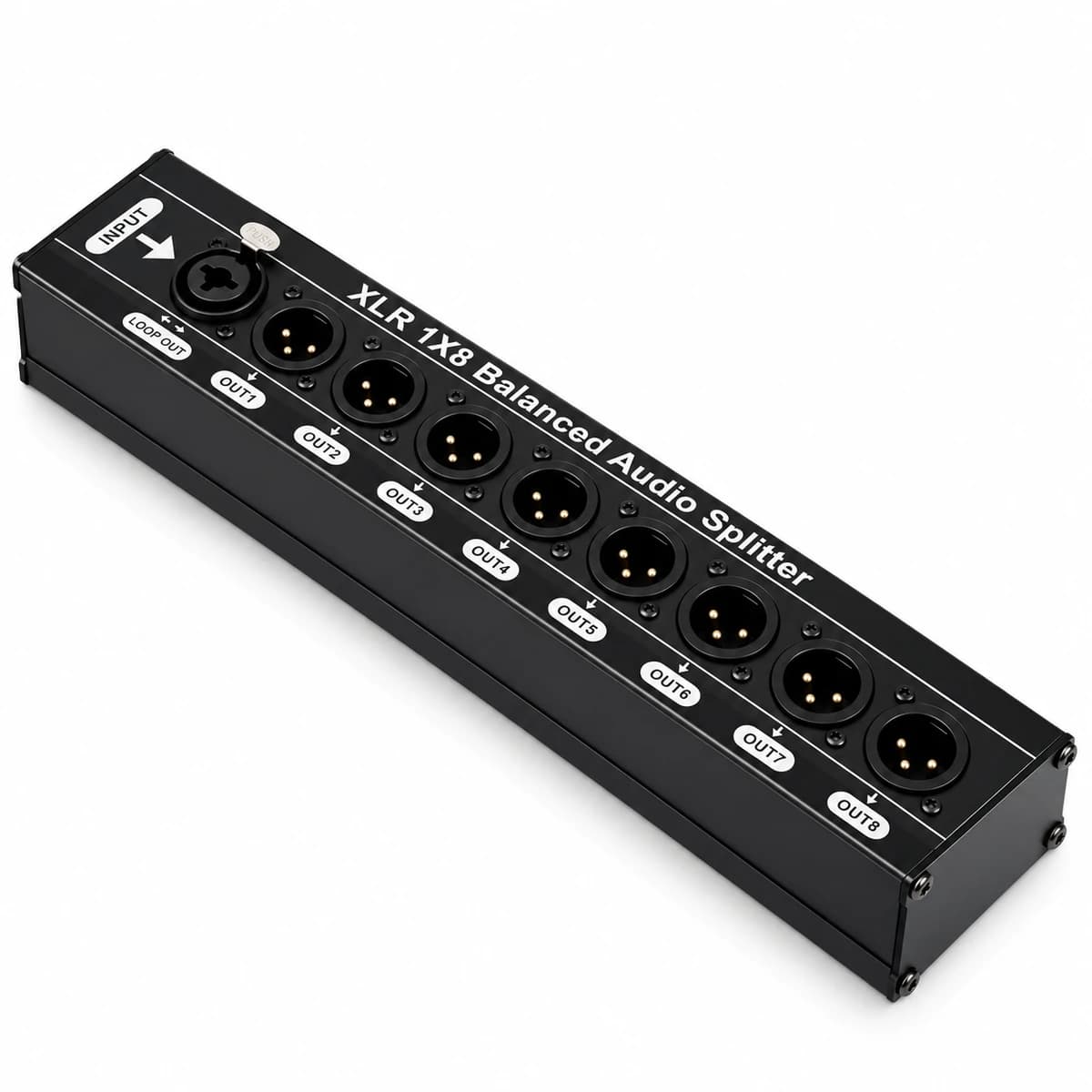 XLR Balanced Audio Splitter - 1 In / 8 Out (3-Pin) — view 1