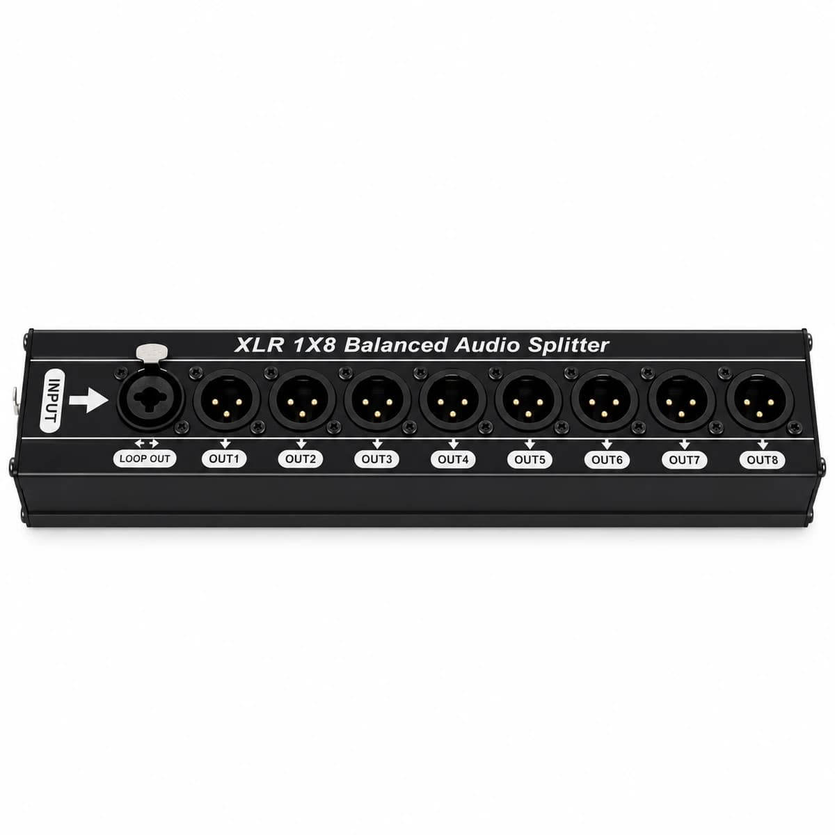 XLR Balanced Audio Splitter - 1 In / 8 Out (3-Pin) — view 3