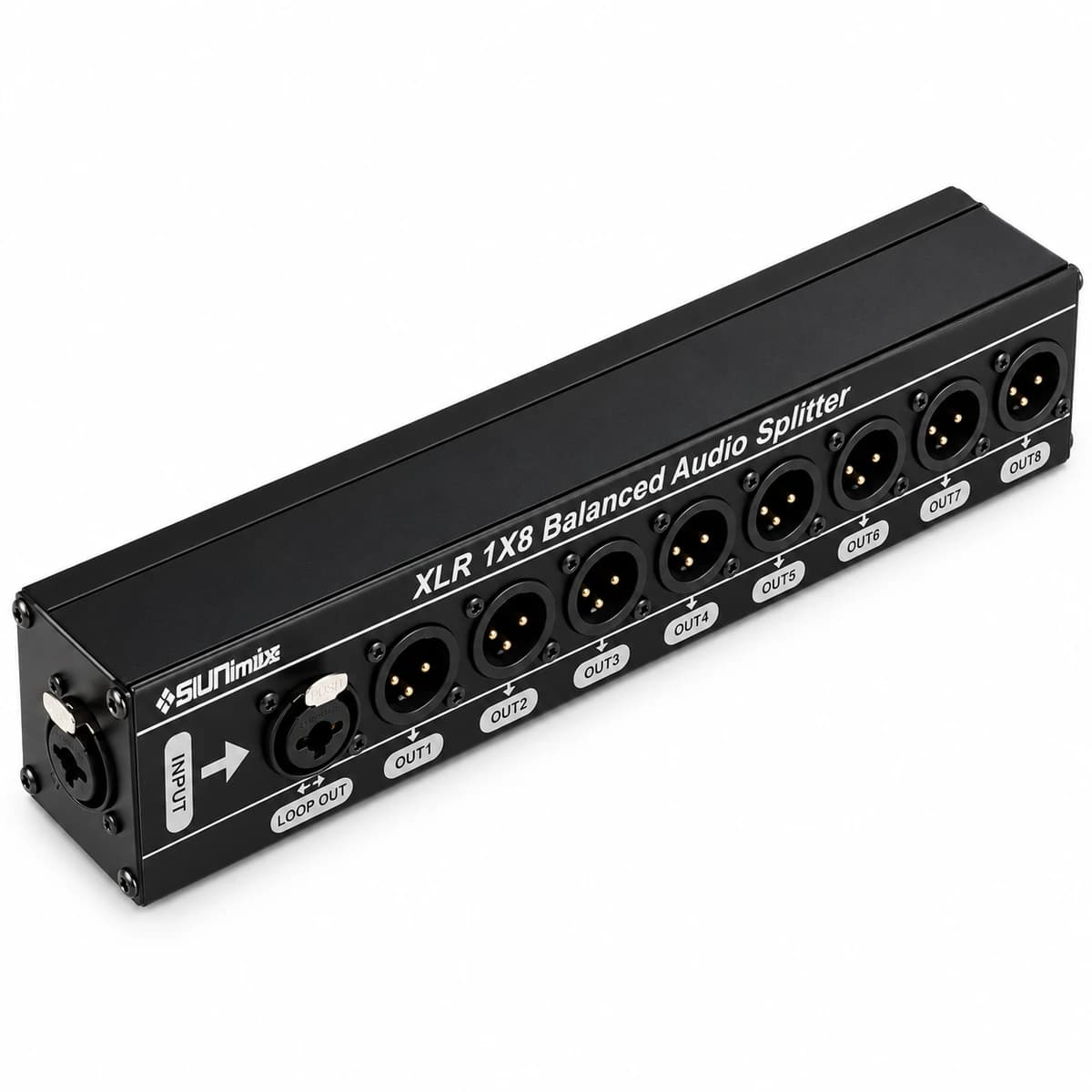 XLR Balanced Audio Splitter - 1 In / 8 Out (3-Pin) for rent — Rentitem.lk