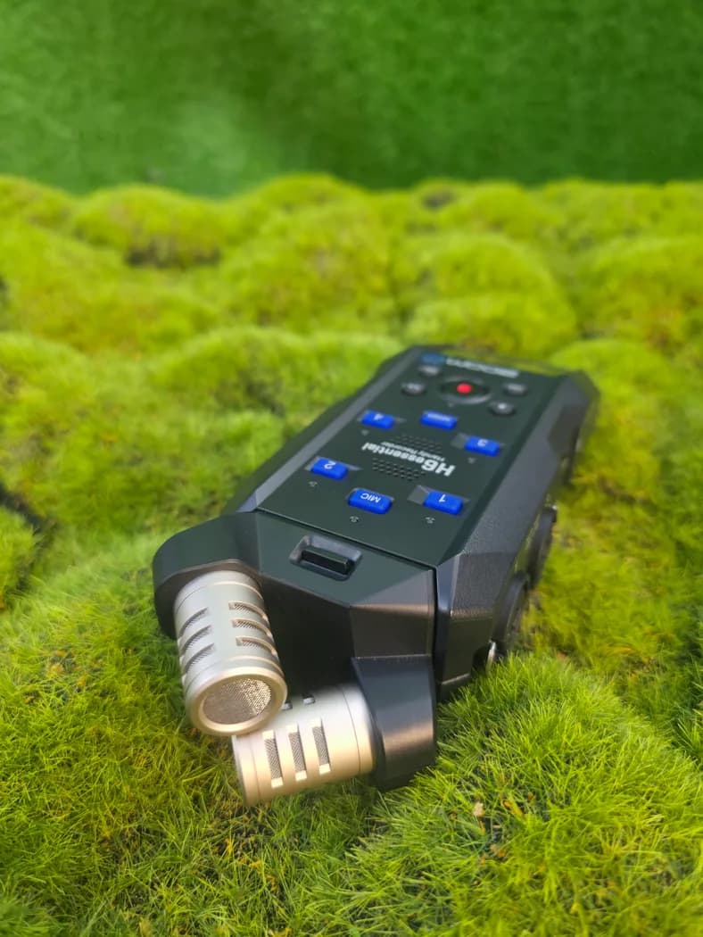 Zoom H6 Essential multitrack recorder — real photo 2 (detachable XY stereo mic capsule close-up)