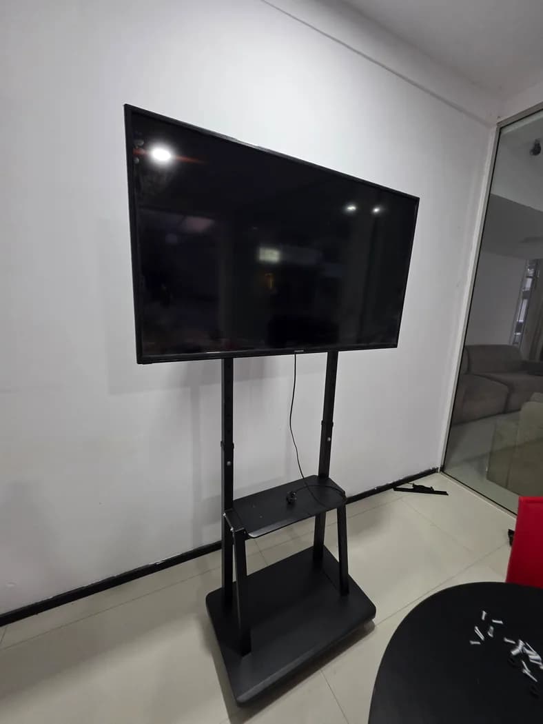 TV Heavy Duty Stand for Rentals — actual unit photo 01