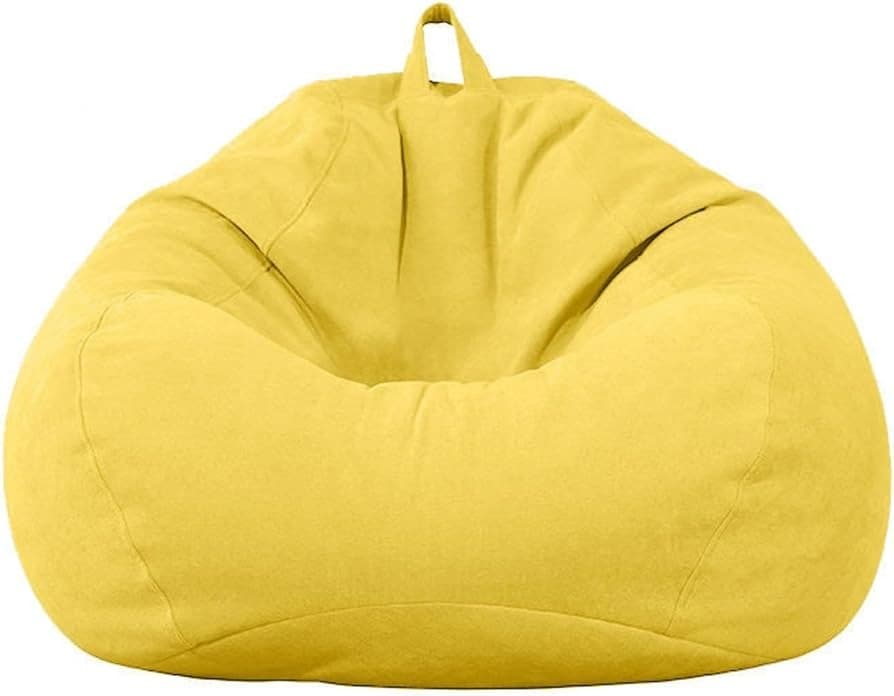 Rent Fabric Bean Bag Chair Medium Yellow in Sri Lanka - Party & Event from Rentitem.lk