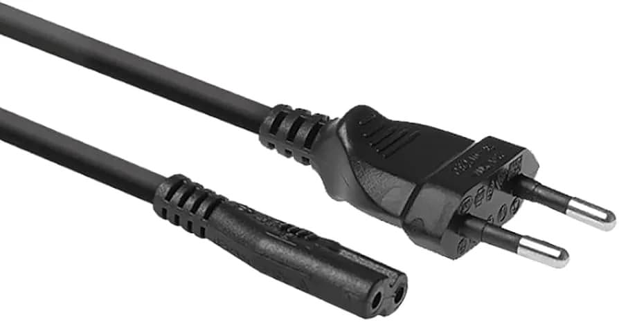 Europlug Type C to C7 figure-8 power cable 1.5m for rent in Colombo Sri Lanka from Rentitem.lk