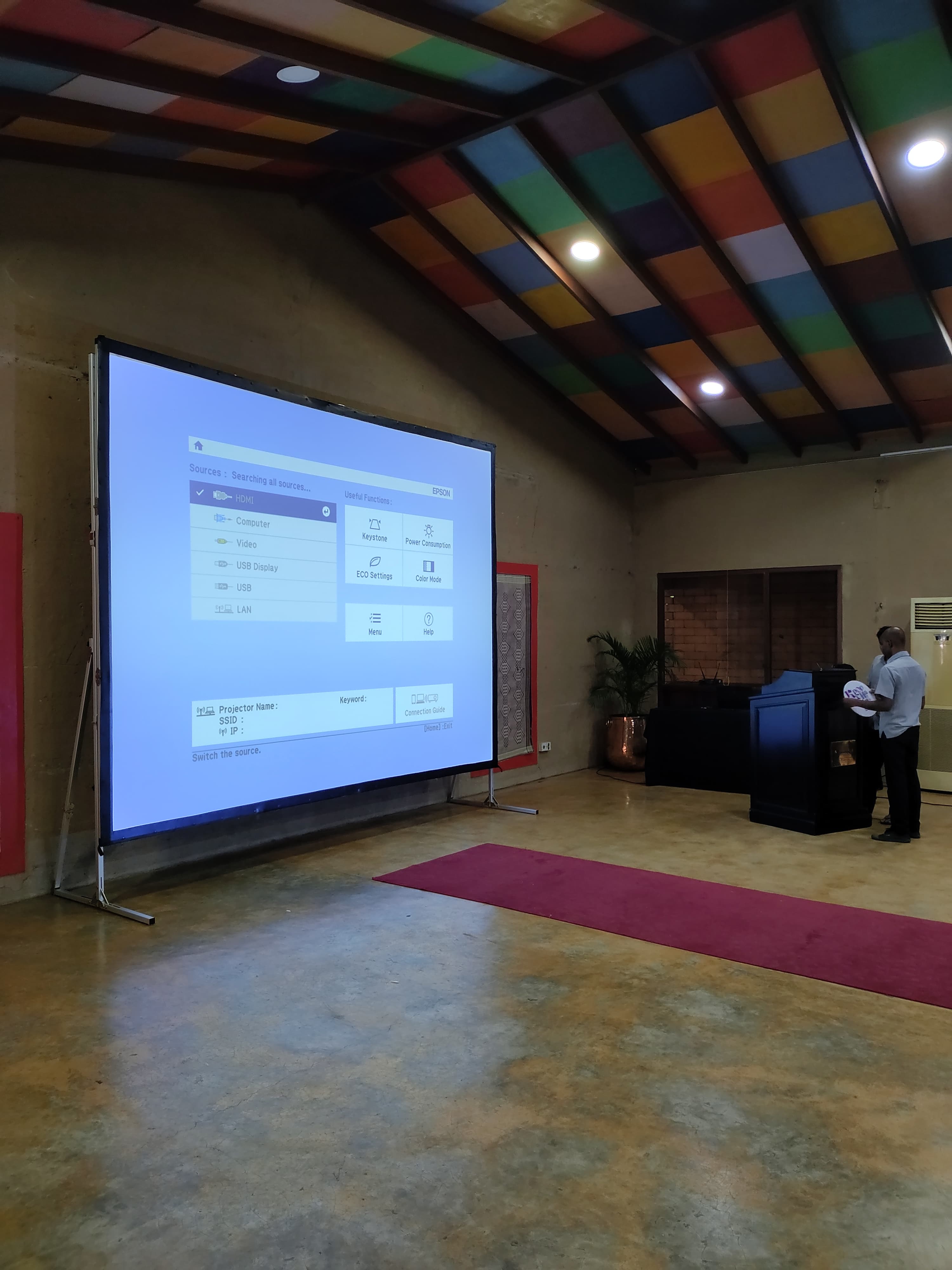 Fast Fold Projector Screen 12 x 9 Feet (Front & Rear) in action 7