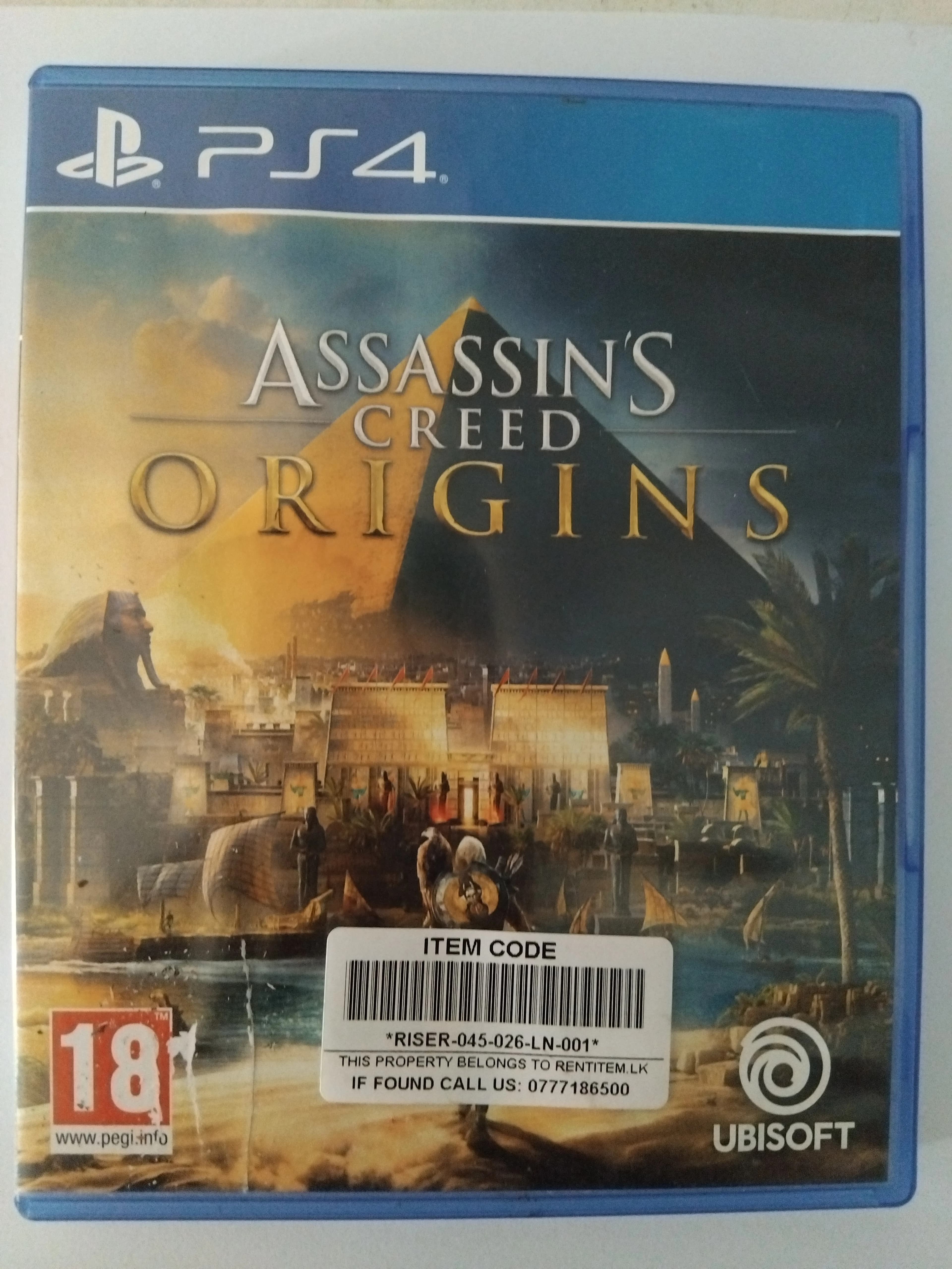 Rent Ubisoft Assassin's Creed Origins PS4 Video Game (Disc) in Sri Lanka from Rentitem.lk
