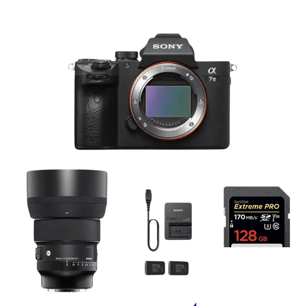 Rent Sony A7iii Camera with 85mm f/1.4 Lens rental package in Sri Lanka - Photography Packages from Rentitem.lk