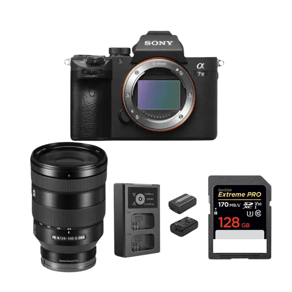 Rent the Sony A7 III camera with 24-105mm f/4 lens kit in Colombo, Sri Lanka - Photography Packages from Rentitem.lk