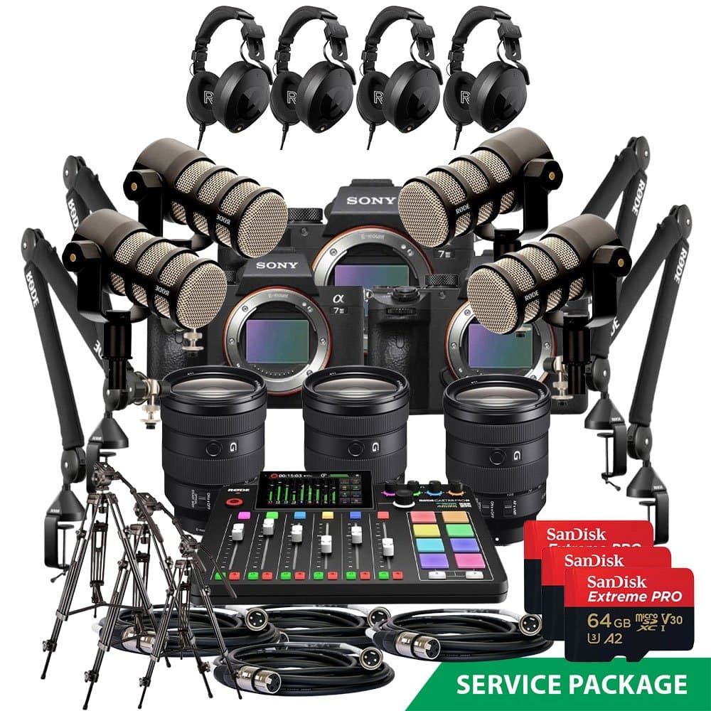 Rent the Four Presenter Pod Microphone Podcasting with Video Recording package in Colombo from Rentitem.lk