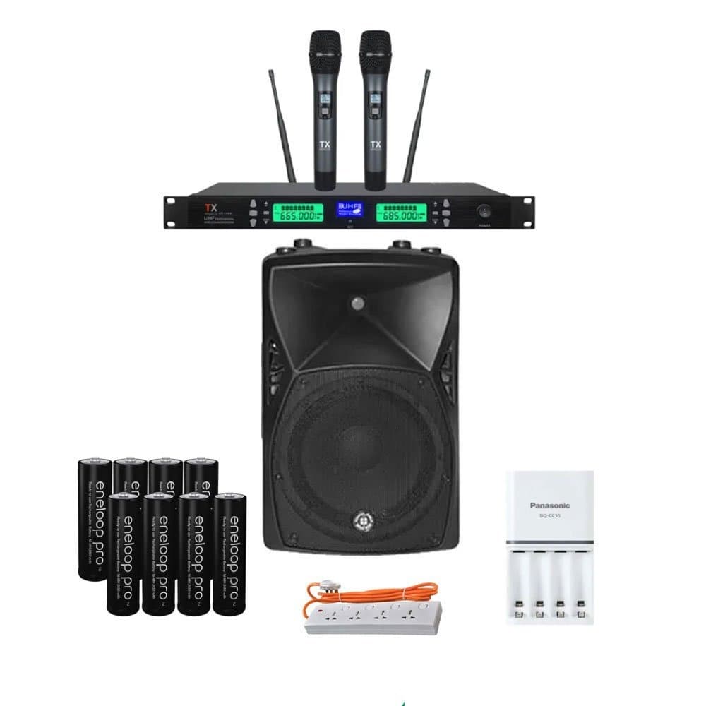 Rent the Home Karaoke Package in Sri Lanka from Rentitem.lk, with 800W speaker and wireless microphones