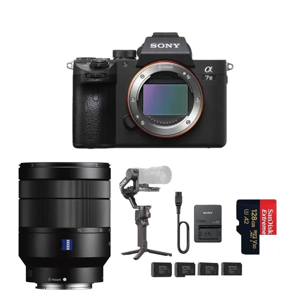 Rent Sony A7iii Camera with 24-70mm Lense with Gimble Setup rental package in Sri Lanka - Videography Packages from Rentitem.lk