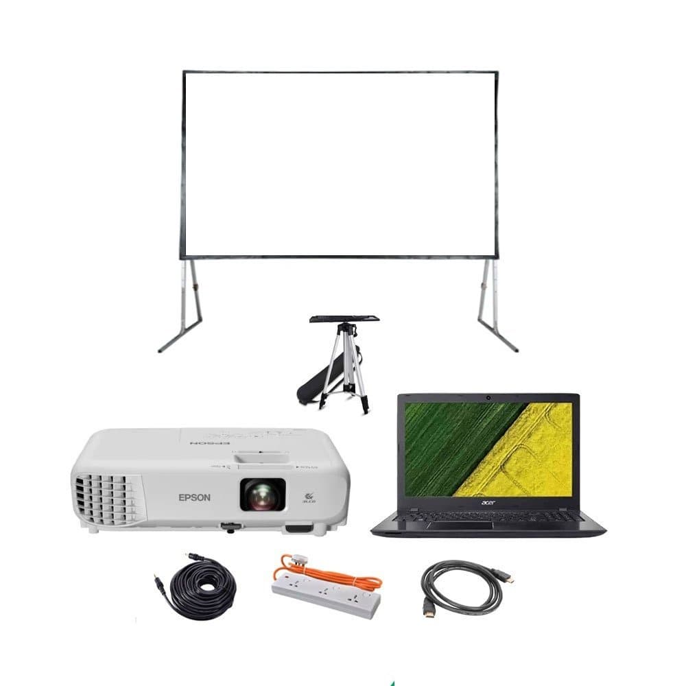 Rent Spectacular Wedding Projector Package in Sri Lanka - projector, 10x8 screen and laptop from Rentitem.lk