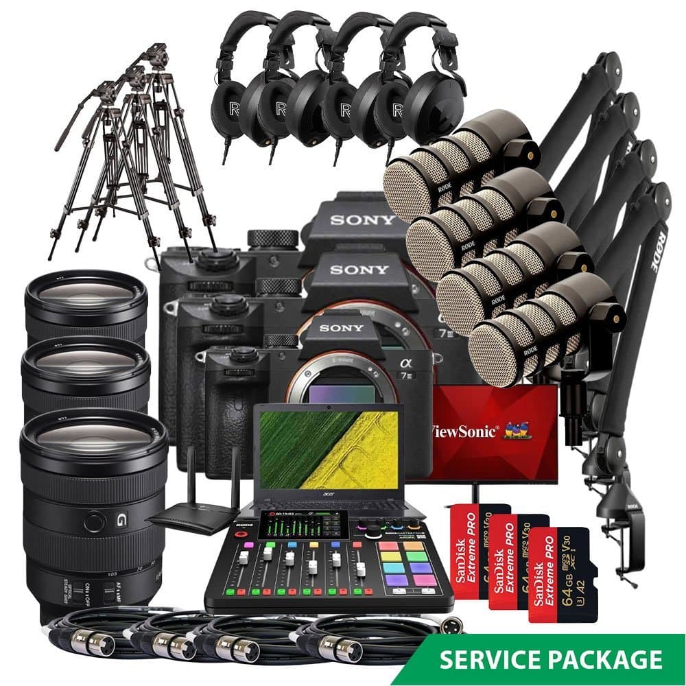 Rent the four presenter podcast and video live streaming package in Sri Lanka from Rentitem.lk