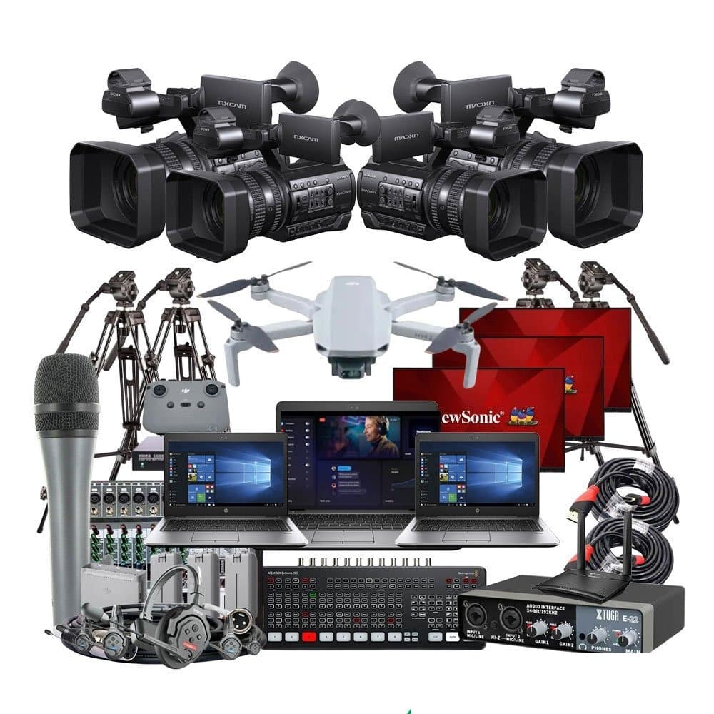 Rent the Standard Outdoor 4 Multi Camera Multi Channel with Drone Live Streaming package in Colombo, Sri Lanka from Rentitem.lk